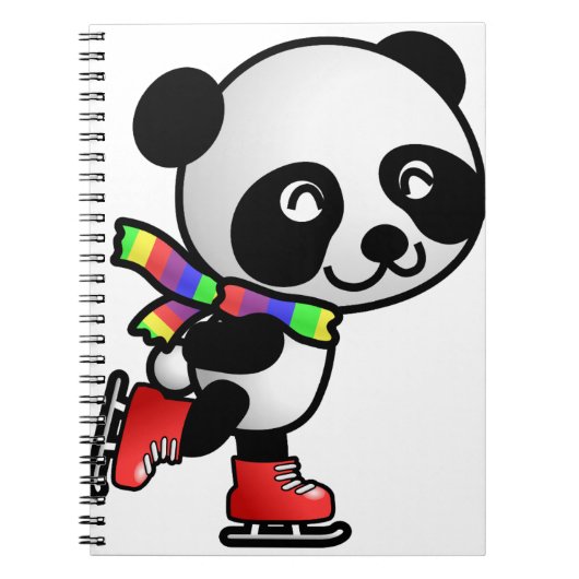 Skating Panda Notitieboek (Voorkant)