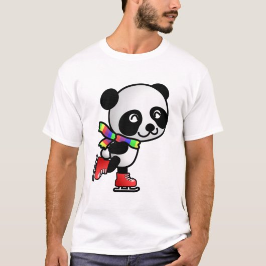 Skating Panda T-shirt (Voorkant)