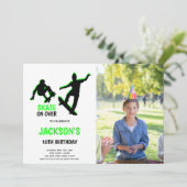  Skating Party Uitnodigingen voor kinderen (Staand voorkant)