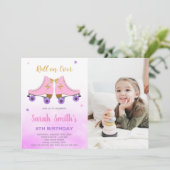 Skating Party Uitnodigingen voor kinderen (Staand voorkant)