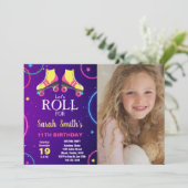 Skating Party Uitnodigingen voor kinderen (Staand voorkant)