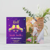 Skating Party Uitnodigingen voor kinderen (Staand voorkant)