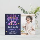  Skating Party Uitnodigingen voor kinderen (Staand voorkant)