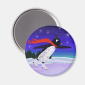 Skating Penguin Magneet (Voorkant / Achterkant)