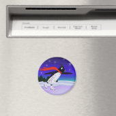 Skating Penguin Magneet (Insitu (Vaatwasser))