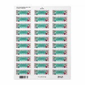 Skating Penguins Holiday Return Address Labels (Full Sheet)