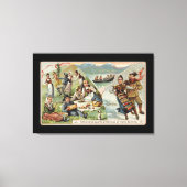Skating, Picnic, Rowing Boat, Skating Fjord Zweden Canvas Afdruk (Voorkant)