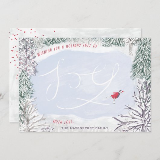 Skating Pond Joy Kaart (Voorkant / Achterkant)