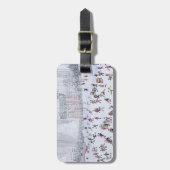 Skating Rink Central Park New York 1994 Bagagelabel (Voorkant verticaal)