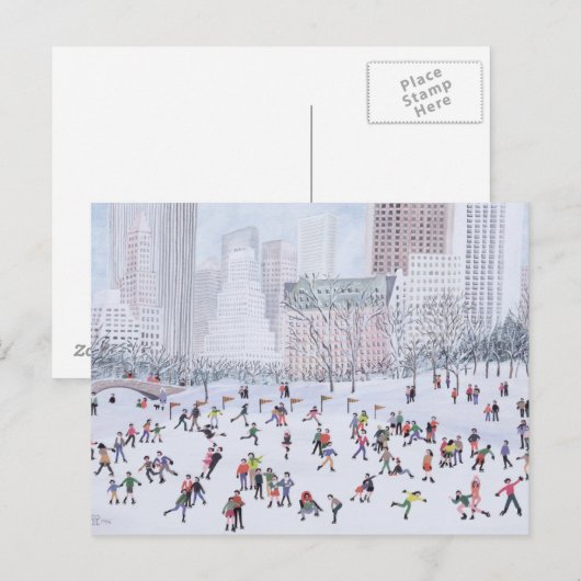 Skating Rink Central Park New York 1994 Briefkaart (Voorkant / Achterkant)