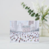 Skating Rink Central Park New York 1994 Briefkaart (Staand voorkant)