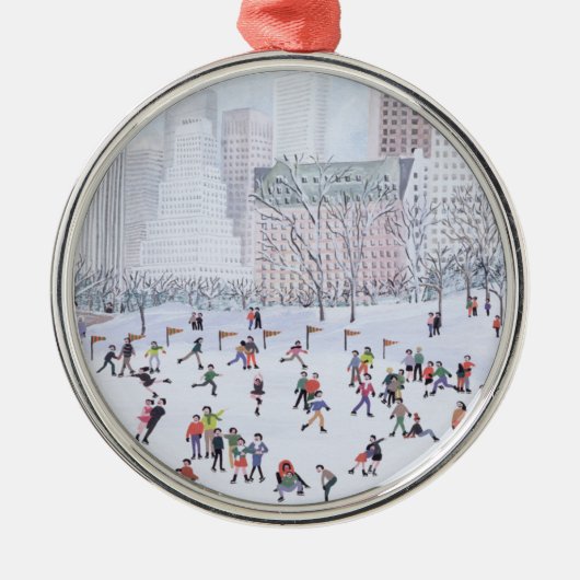 Skating Rink Central Park New York 1994 Metalen Ornament (Voorkant)