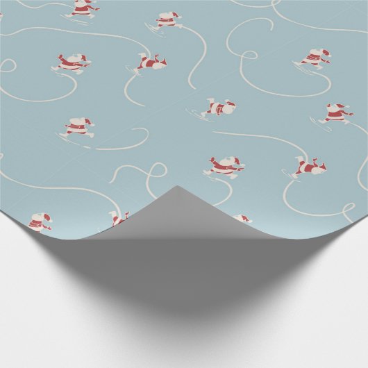 Skating Santa Cadeaupapier (Hoek)