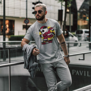 Skating Santa Panda T-shirt
