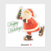 Skating Santa Sticker (Vel)