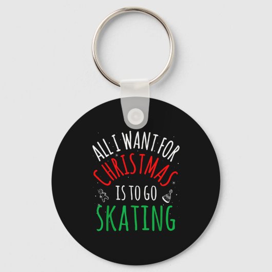 Skating Skate - Group Matching Family Christmas Fu Sleutelhanger (Voorkant)