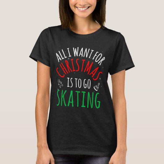 Skating Skate - Group Matching Family Christmas Fu T-shirt (Voorkant)
