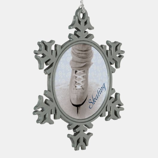 'Skating' Snowflake Ornament (Links)