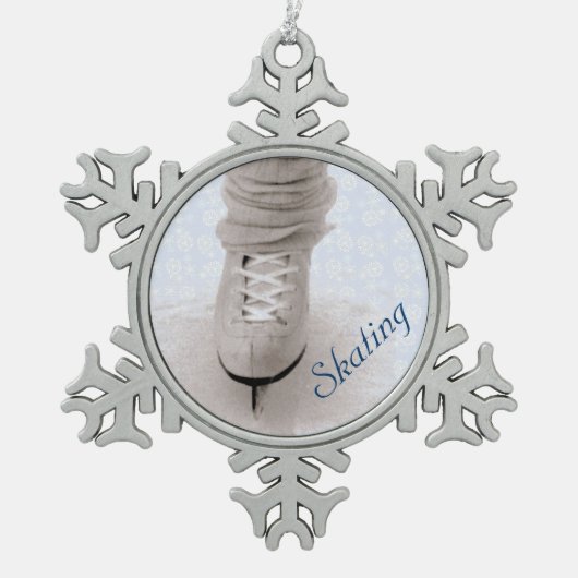 'Skating' Snowflake Ornament (Voorkant)
