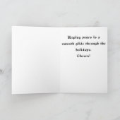 Skating Snowman Kaart (Binnen)