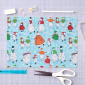 Skating Snowmen Holiday Tissuepapier (Craft)