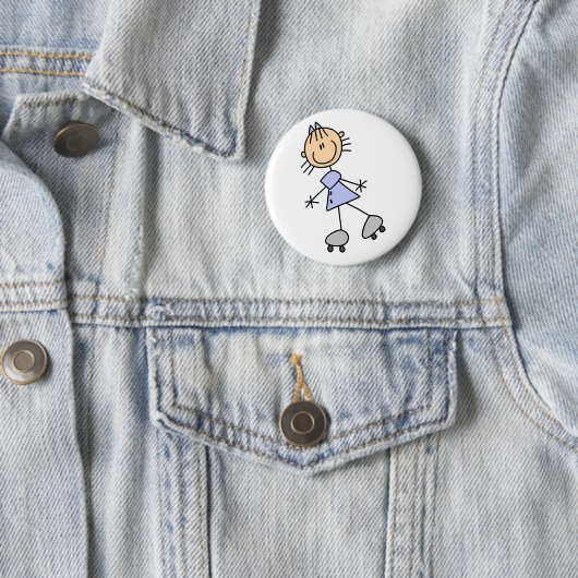 Skating Stick Girl Button (In situ)