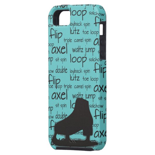 Skating Terms met Schaats iPhone Case (Achterkant Links)