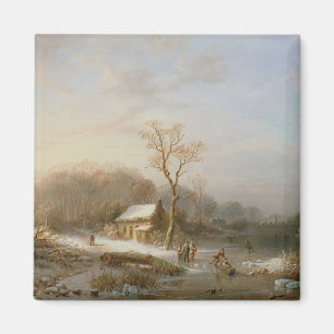 Skatingscène, 19e eeuw magneet