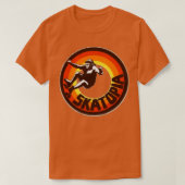 Skatopia retro-skateboard t-shirt (Design voorkant)