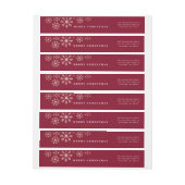 Skatteuse sneeuwomslag rond het etiket van het ter (Vel)