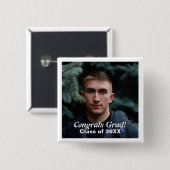 Skaymarts | Afstudeerder-foto's samenvoegen Aangep Vierkante Button 5,1 Cm (Voorkant /achterkant)