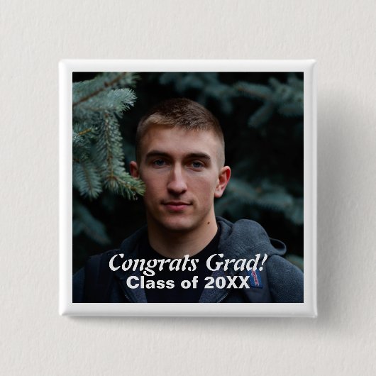 Skaymarts | Afstudeerder-foto's samenvoegen Aangep Vierkante Button 5,1 Cm (Voorkant)
