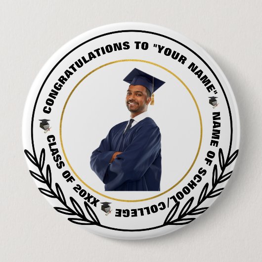 Skaymarts | Afstuderen Fotoconcert Ronde Button 4,0 Cm (Voorkant)