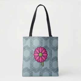 SKAYMARTS | Blue Boho Roos Design Shopping Bag Tote Bag