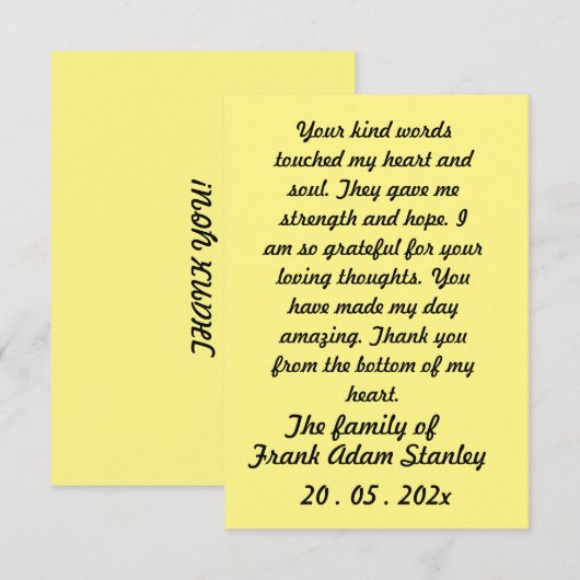 Skaymarts | Calligrafische Hopelijk bedankt kaart (Voorkant / Achterkant)