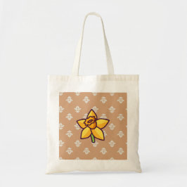 SKAYMARTS | Canvas tas bruin Boho Floral design