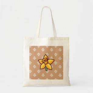 SKAYMARTS   Canvas tas bruin Boho Floral design