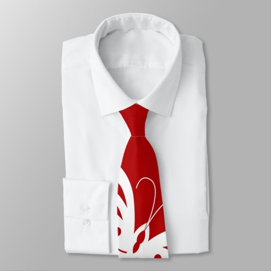 Skaymarts | Eenduidig rood en wit elegant Stropdas (Gebonden)