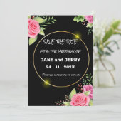 Skaymarts | Eenvoudige Floral Beauful Save the Dat Date (Staand voorkant)