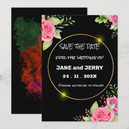 Skaymarts | Eenvoudige Floral Beauful Save the Dat Date