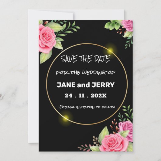 Skaymarts | Eenvoudige Floral Beauful Save the Dat Save The Date (Voorkant)