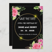 Skaymarts | Eenvoudige Floral Beauful Save the Dat Save The Date (Voorkant / Achterkant)