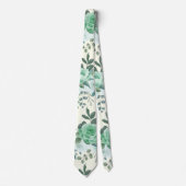 Skaymarts | Elegant Blue Floral Boss Stropdas (Voorkant)