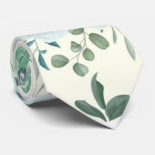 Skaymarts | Elegant Blue Floral Boss Stropdas (Opgerold)