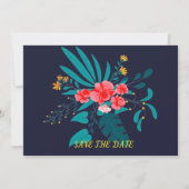 Skaymarts | Elegant Roos Floral Save the Date Kaar (Achterkant)