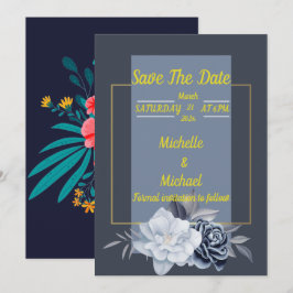 Skaymarts | Elegant Roos Floral Save the Date Kaar