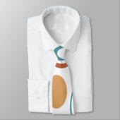 Skaymarts | Elegante Blauwe Bruine en Witte Kantoo Stropdas (Gebonden)