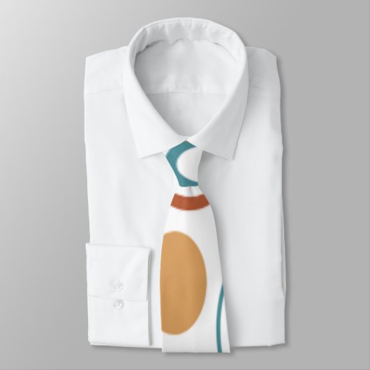 Skaymarts | Elegante Blauwe Bruine en Witte Kantoo Stropdas (Gebonden)