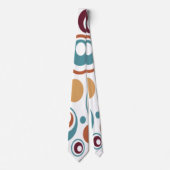 Skaymarts | Elegante Blauwe Bruine en Witte Kantoo Stropdas (Voorkant)