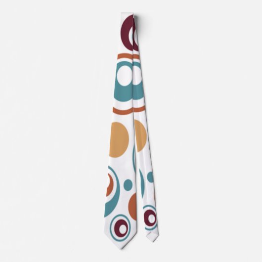 Skaymarts | Elegante Blauwe Bruine en Witte Kantoo Stropdas (Voorkant)